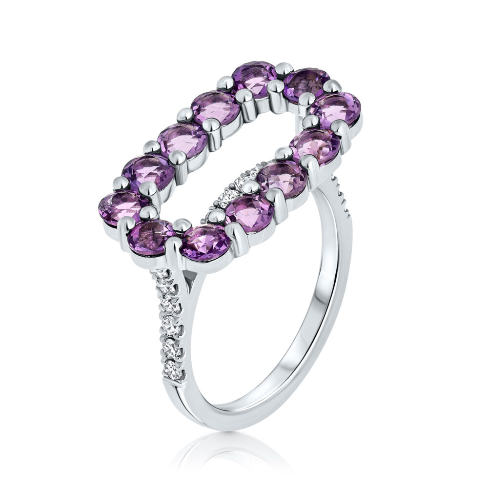 amethyst rectangle ring