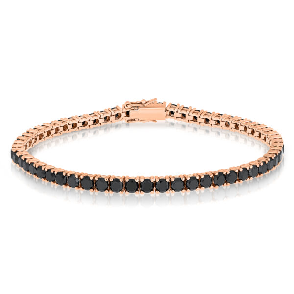 Black diamond tennis bracelet