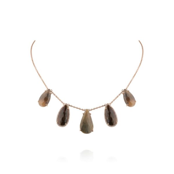 Brown Sapphire Necklace