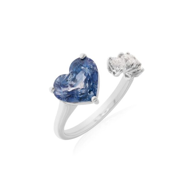 Sapphire and Diamond Wrap Ring