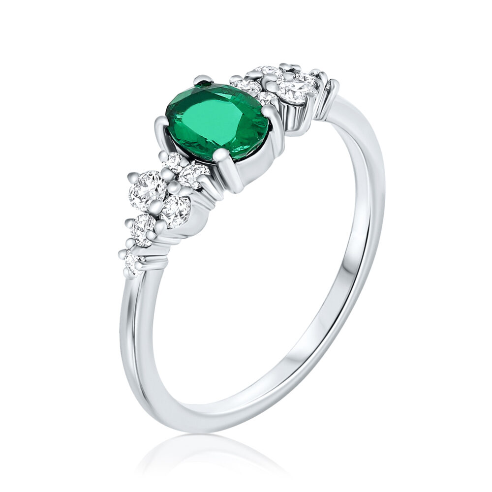 emerald and diamond ring