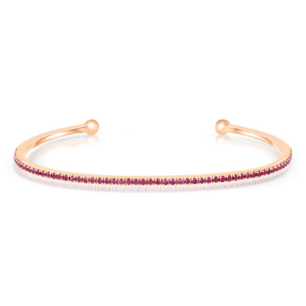 Pink Sapphire Open Bracelet