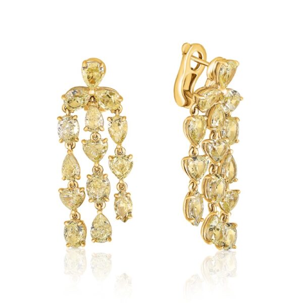 Yellow Diamond Earrings