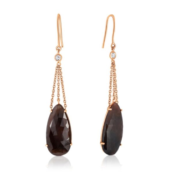 Brown Saphire earrings