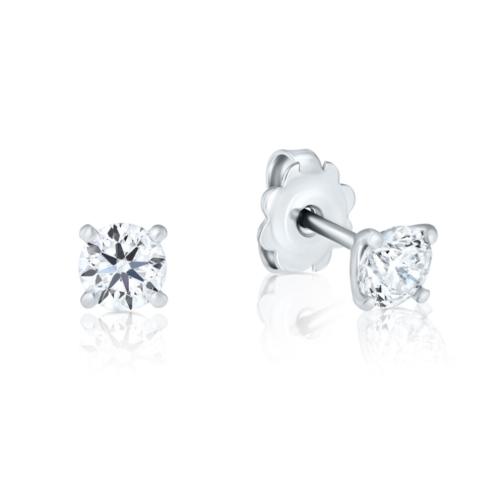 Diamond stud earrings