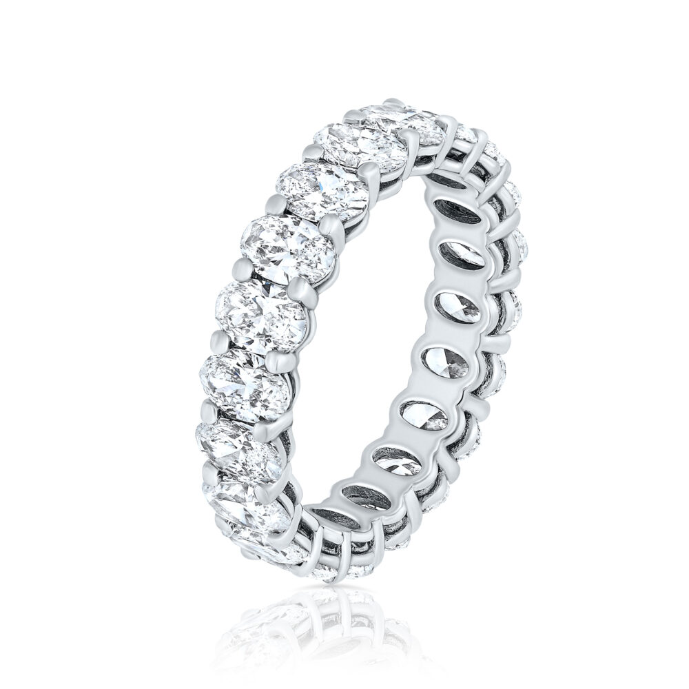 oval diamond eternity ring