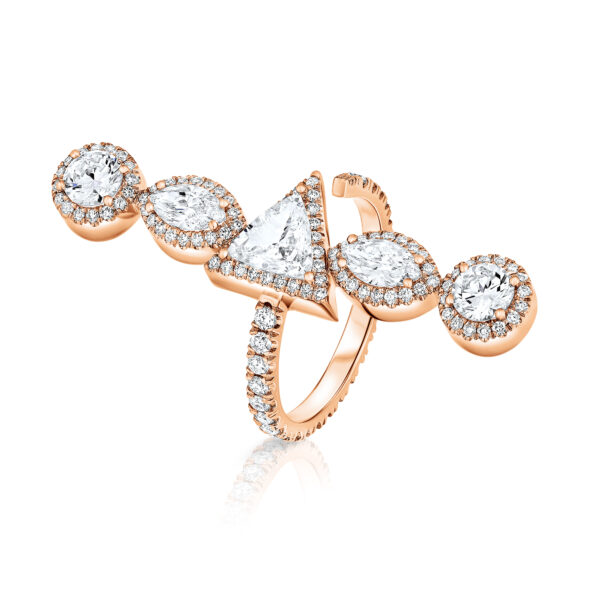 mix diamond long ring