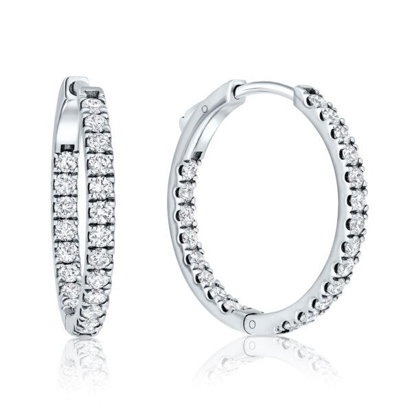 diamond hoop earrings