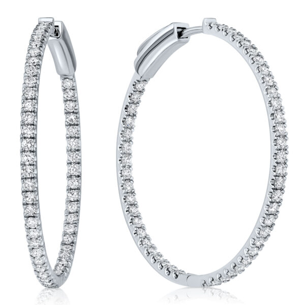 classic diamond hoop earrings