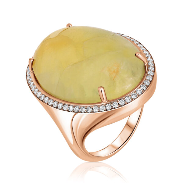 lemon quartz signet ring