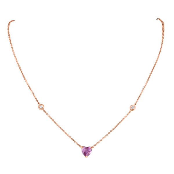 sapphire heart pendant necklace