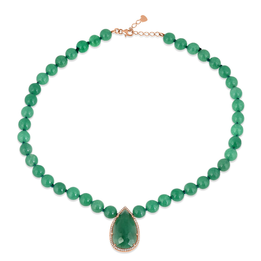 pear shape aventurine necklace