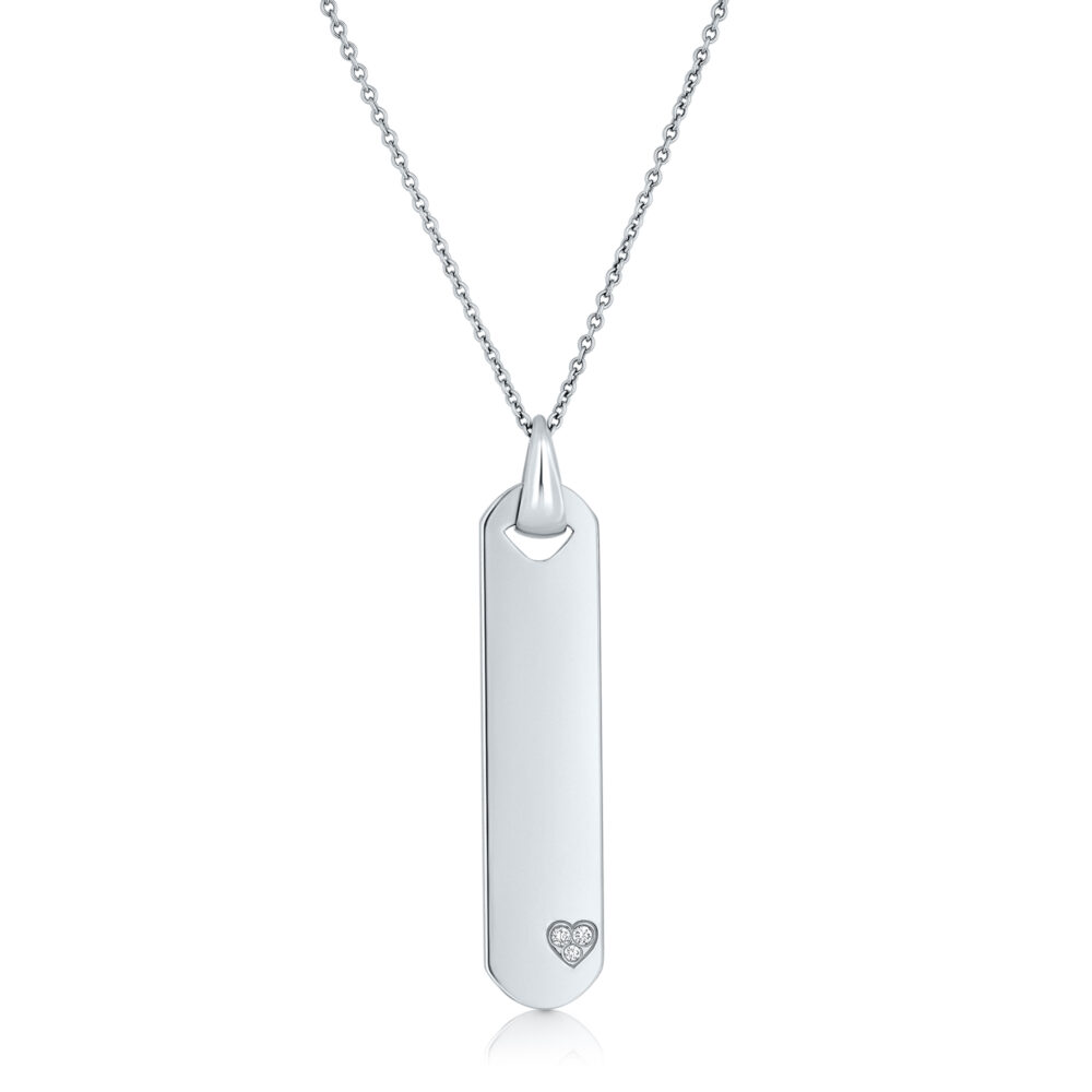 plate pendant with diamonds